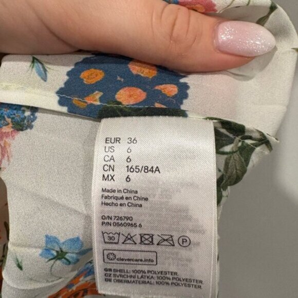 Erdem x H&M pleated floral print sleeveless blouse top - Picture 10 of 10